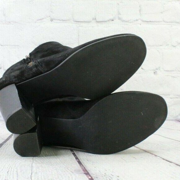 Cole Haan Grand.0S Davenport Black Suede Side Zip Heeled Ankle Boots Size 8 B - Picture 9 of 9